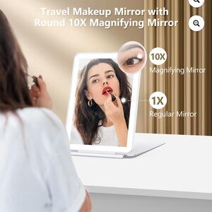 Travel Makeup Mirror Rechargeable Makeup Mirror for Travel 7.5 in (open box new)